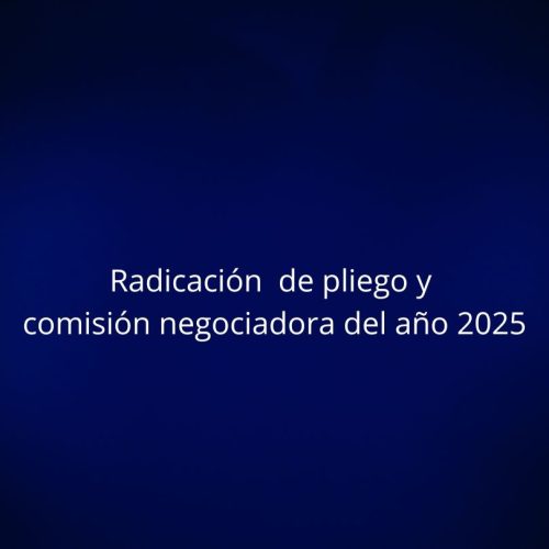 Radicación de pliego y comisión negociadora del año 2025
